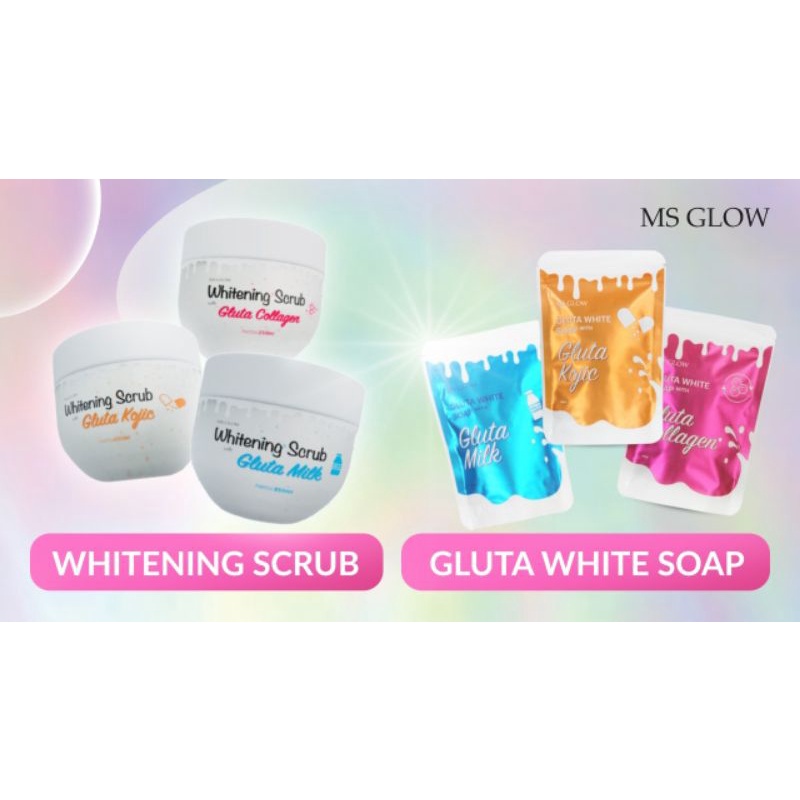 whitening scrub m dan gluta white soap sglow