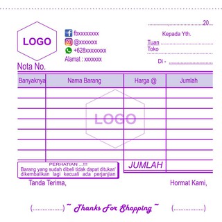 Nota Kwitansi 16 Folio 2 Apply Custom Free Desain