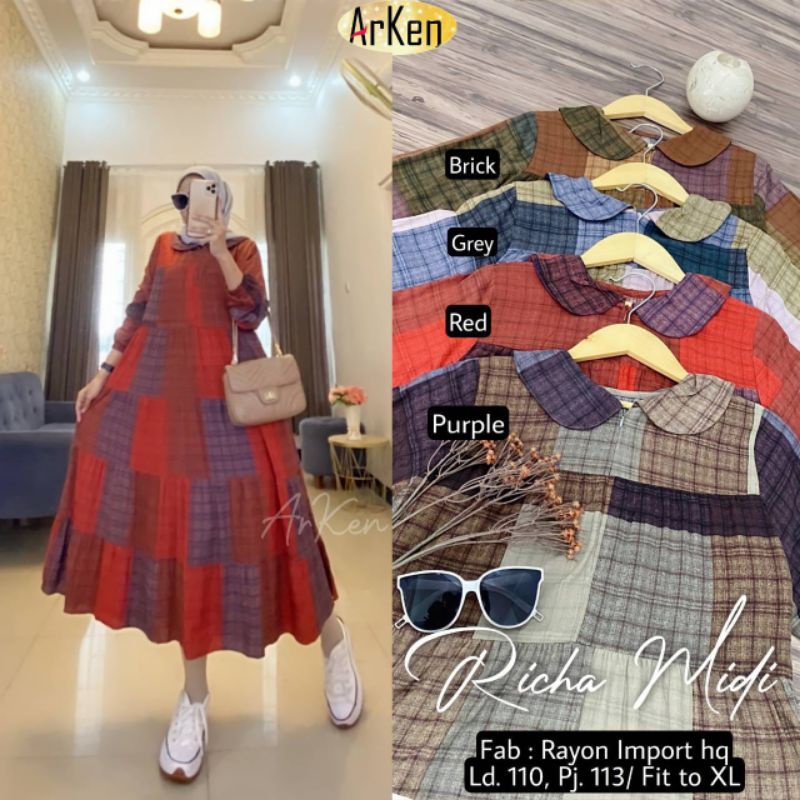 Richa midi dress rayon import arken
