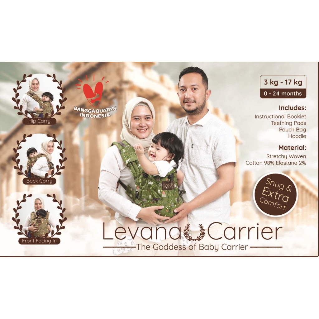 (BONUS HAGMI) LEVANA CARRIER GENDONGAN BAYI CUDDLE ME CUDDLEME