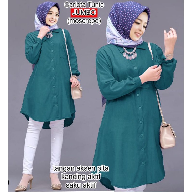 CARLOTA TUNIC Jumbo Atasan Wanita B1-Love  58490-61178-64157-67151 (L,XL,XXL,XXXL)