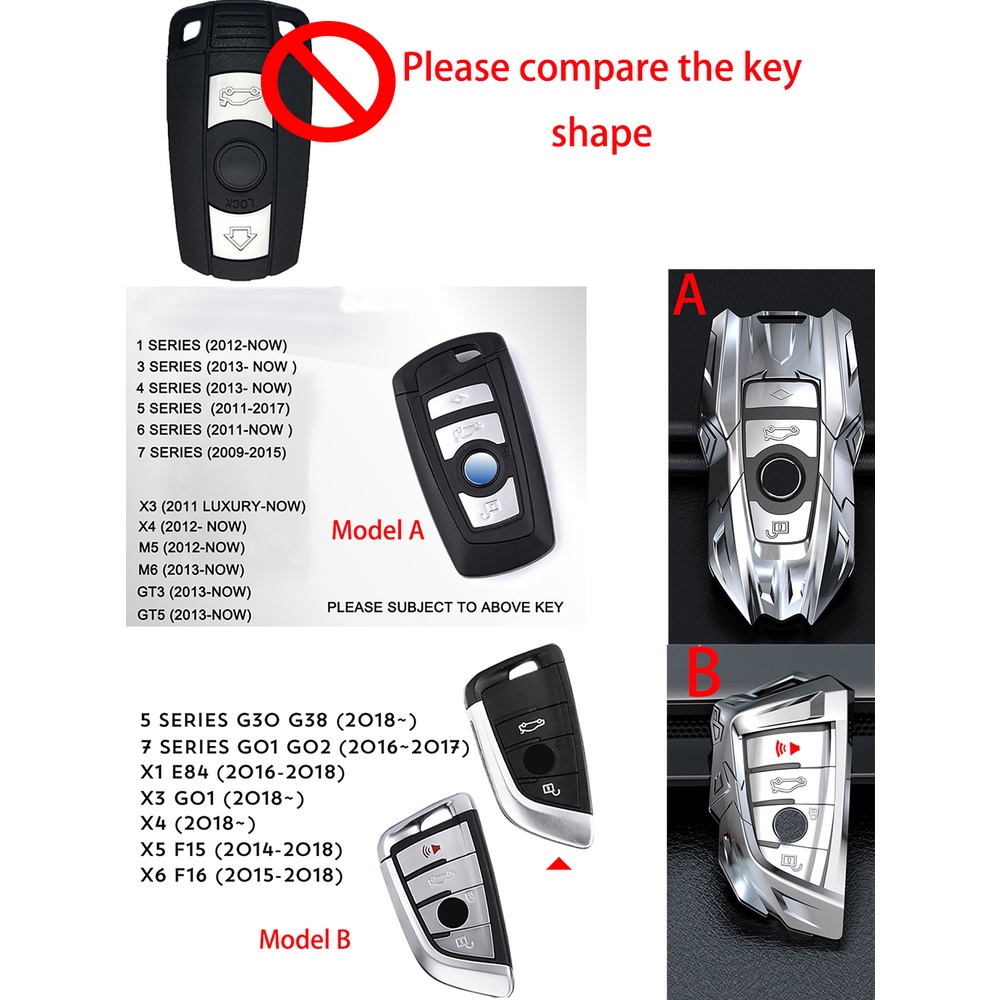 Case Kunci Mobil Bahan Zinc Alloy Untuk Bmw X1 X3 X5 X6 Series 1 2 5 7 E84 F20 F10 F30 G20 G30 G01 G02 G05