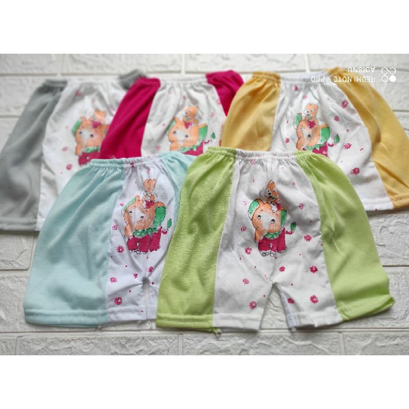 Celana Pendek Bayi Size S Harian Motif Murah (ECER)