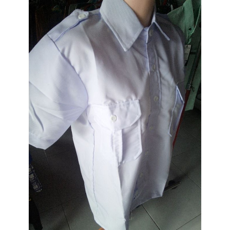 Baju putih pdh baju putih pdl/kemeja pdl lapangan/kemeja formal/kemeja pria lengan pendek