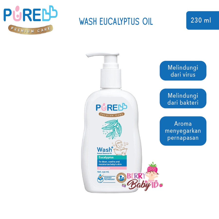 PureBB Wash Freshy Fruity Eucalyptus 2-in-1 Sabun &amp; Shampo Bayi Pure Berry Mart