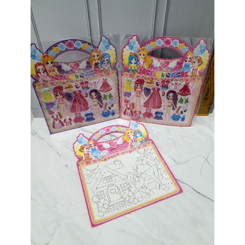 sticker gambar karakter/sticker anak/sticker girl/STIKER KOTAK KECIL-6