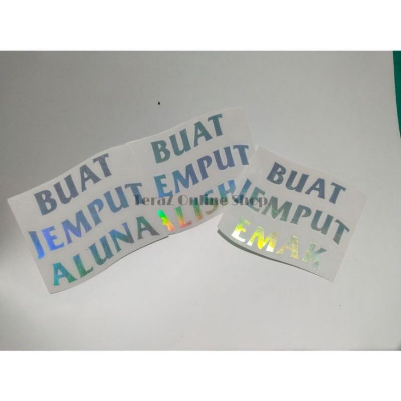 

sticker hologram custom nama