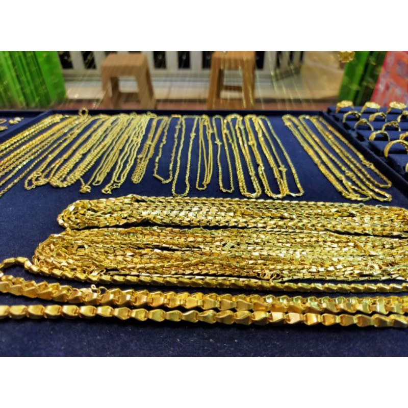 KALUNG PERAK MODEL PADI/PERAK SILVER / PERAK GOLD REMAJA / DEWASA / PERAK MURNI