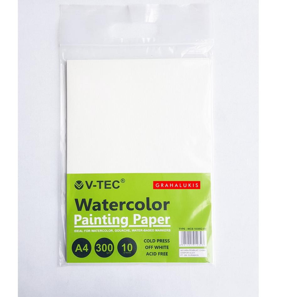 

TERLARIS!!! V-TEC Watercolor Paper 300 gsm Cold Pressed - Lembaran