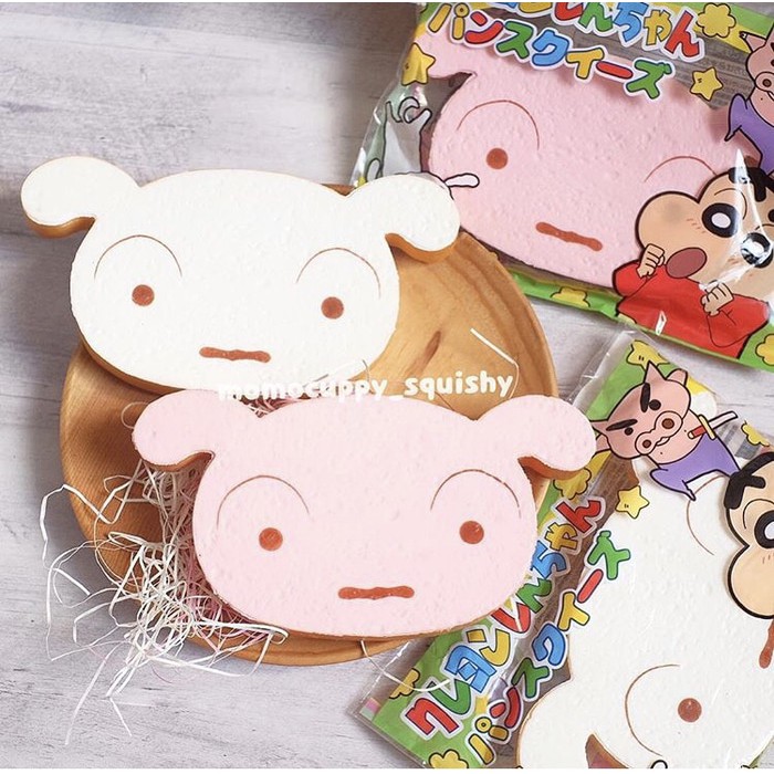 Squishy licensed shiro bread crayon shinchan (ORIGINAL JEPANG)