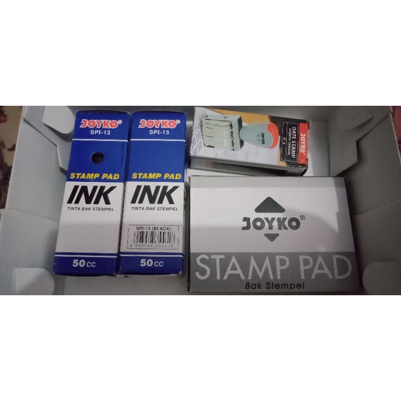 

Paket Stempel Expired Joyko Lengkap Isi 4 / stempel , Stamp Pad , Tinta 2 JOYKO TANGGAL BULAN TAHUN