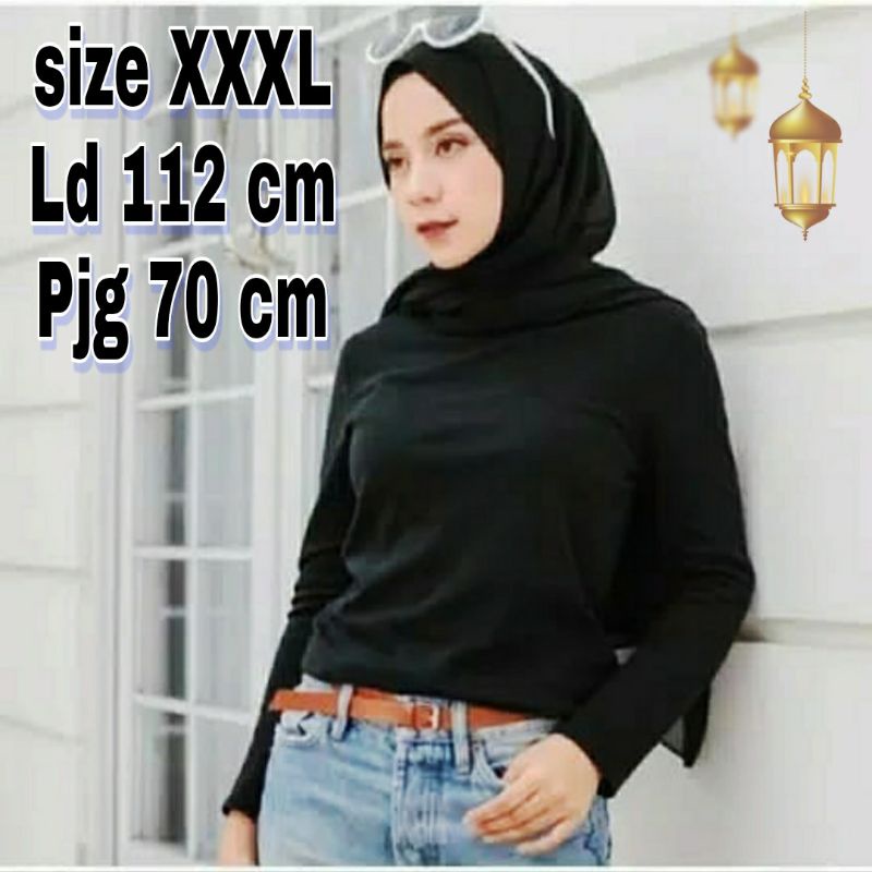 kaos jumbo XXXXL/XXXL/XXL/XL lengan panjang manset panjang jumbo bahan spandex premium halus dan lembut