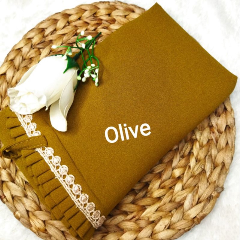 BERGO MARYAM KCB-LIPIT RENDA/AL'FADANI HIJAB-Olive