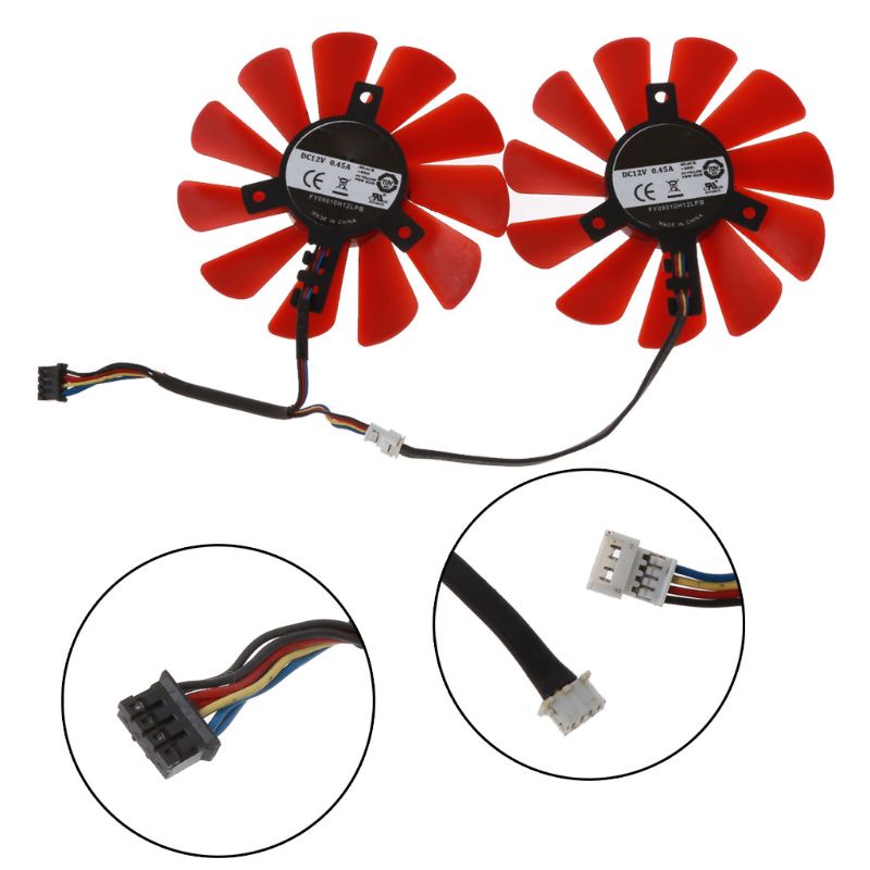 Bt FY09010H12LPB Cooler Fan Untuk DC 12V 0.45A Kartu Grafis 4pin Untuk Video Card C