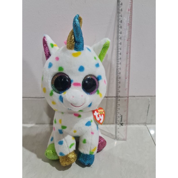 TY Toys mainan beanie boots unicorn, boneka kuda anak, boneka pelangi lucu MURAH