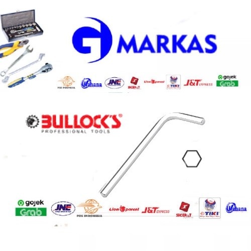 Kunci L Hex Panjang 10mm 12mm BULLOCK - 12mm