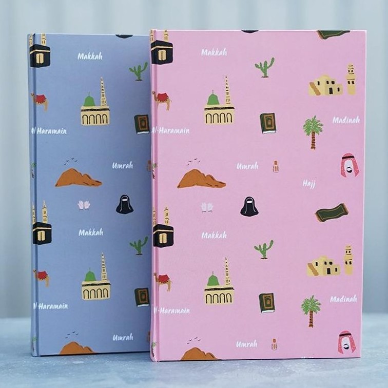 

Urban Sunnah Notebook Muslimah Haramain Design A5 Hard cover 135 Lembar