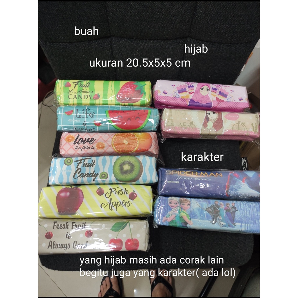 

tempat pensil kain yoppy persegi sw pc 200 sleting 1 karakter hijab