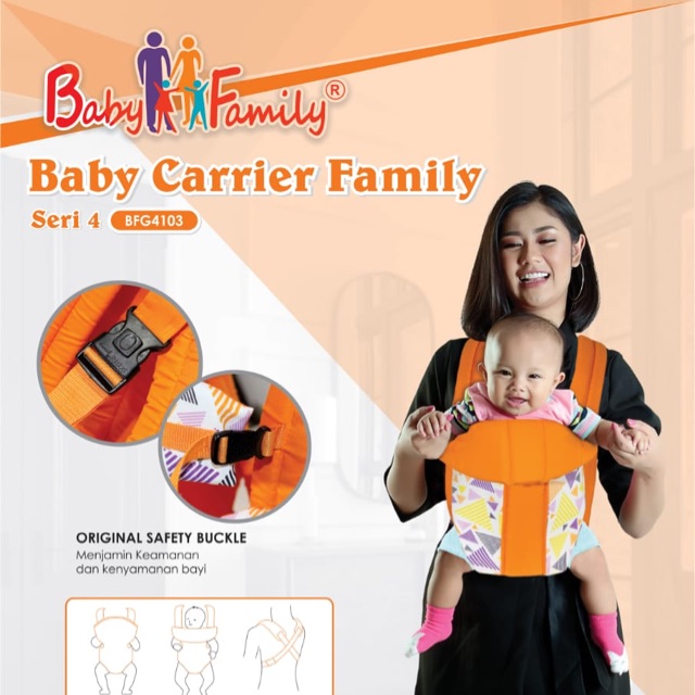 Gendongan ransel depan baby family seri 4 BFG4103