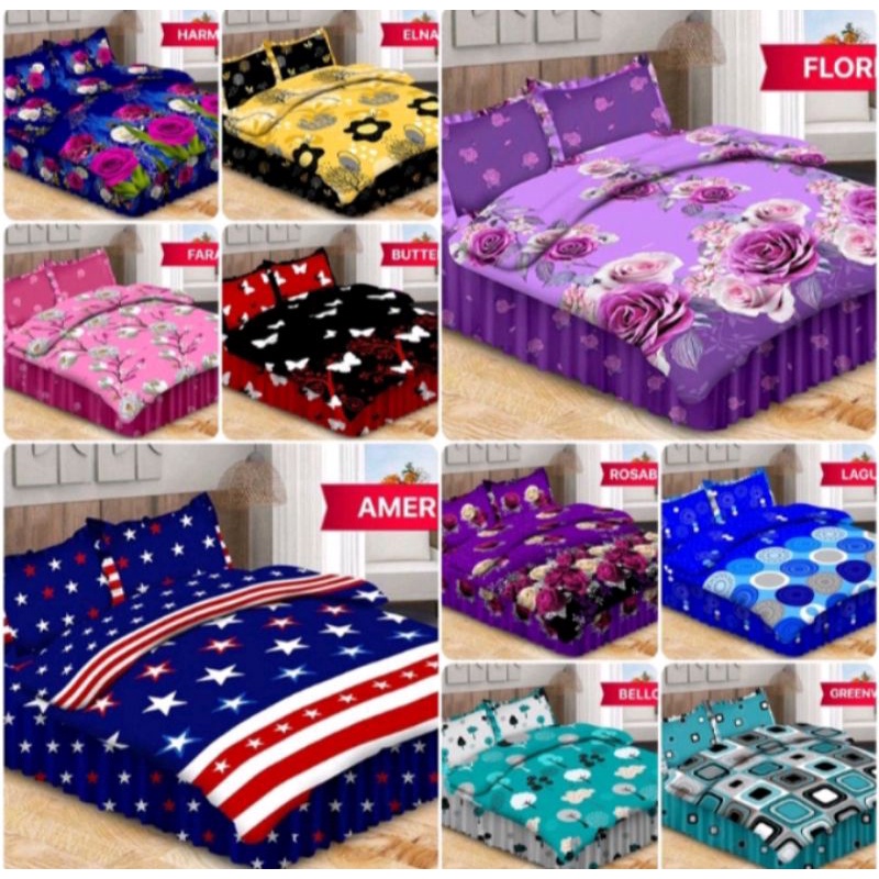 bedcover bonita / bedcover 180X200 / bedcover untuk 2 orang tidur / bedcover murah / bedcover bagus / bed cover B2 / bed cover