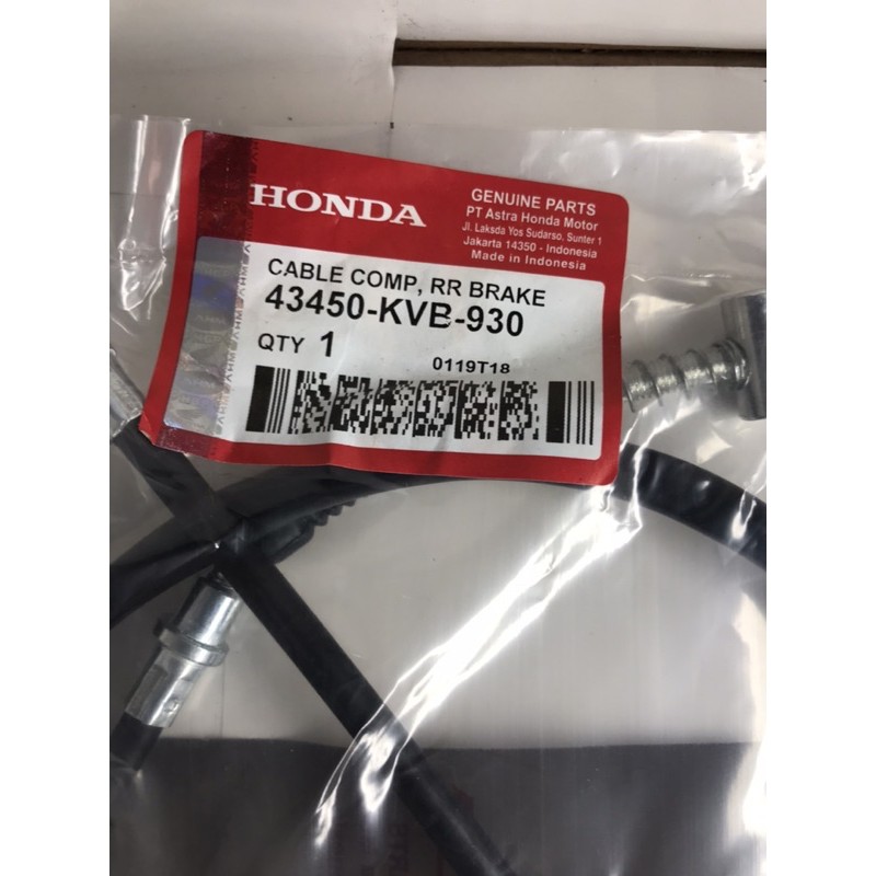 kabel rem belakang beat vario 110,beat fi,beat pop,beat esp non cbs