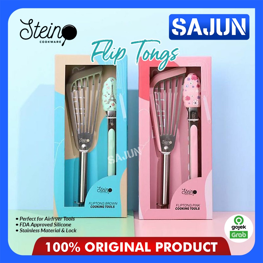 STEIN Cookware Fliptongs Food Tongs+Flipper FDA Approved 2 Pcs