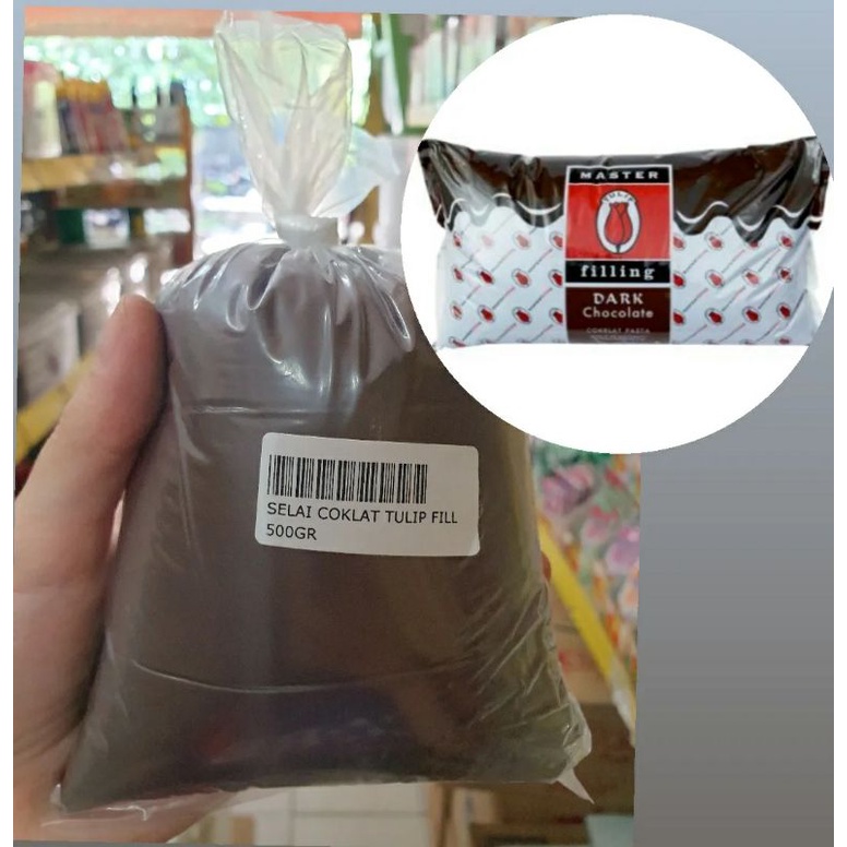 

SELAI COKLAT TULIP FILLING 500GR (REPACK)