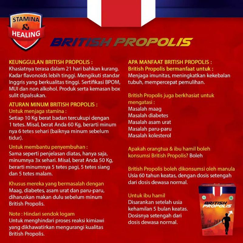 British Propolis Premium Untuk Pemulihan, Stamina dan Imunitas