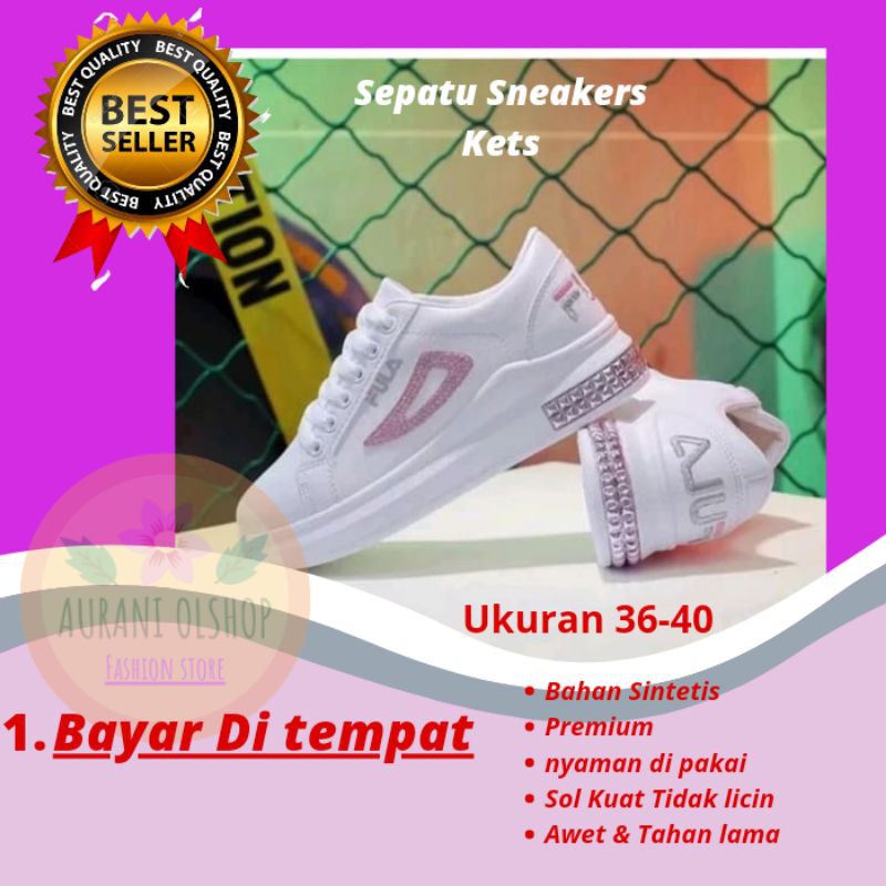 sepatu sneakers snekers wanita DM19 import terbaru murah sekolah tanpa tali kekinian bogor