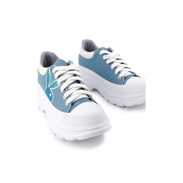 SEPATU SNEAKER PLAYBOY WANITA ORIGINAL CASUAL KETS BRANDED BIRU PLW19