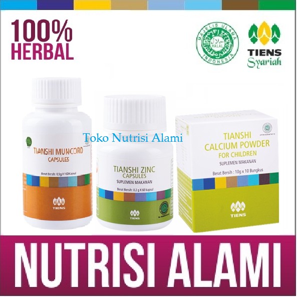 Tiens Nutrisi Amandel Anak ( 1 Muncord+ 1 Zinc + 1 Calcium Anak )