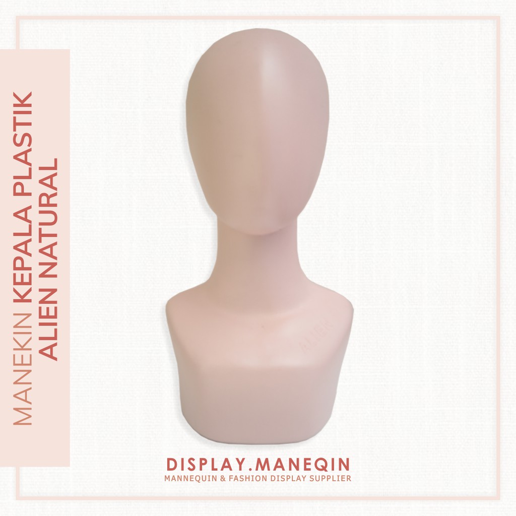 Jual Patung Manekin Kepala Plastik Alien DM 63 Tanpa Make Up Natural