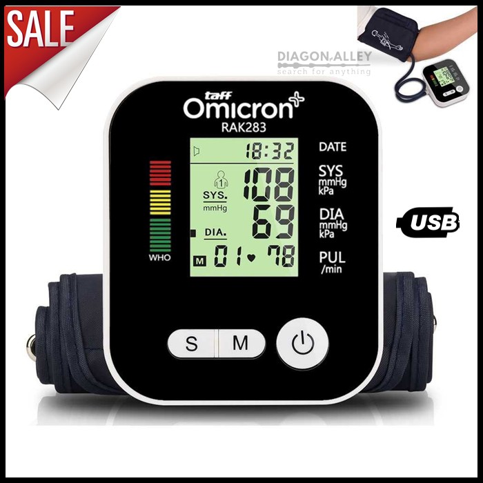 TENSIMETER DIGITAL USB PENGUKUR TEKANAN DARAH TENSI BLOOD PRESSURE RAK-283