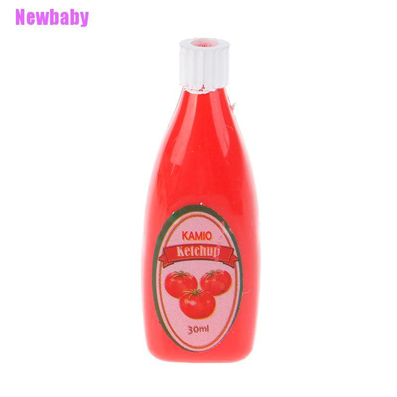 (Newbaby) Mainan Miniatur Kecap / Selai / Saus / Cokelat Skala 1: 12 Untuk Dekorasi Rumah Boneka