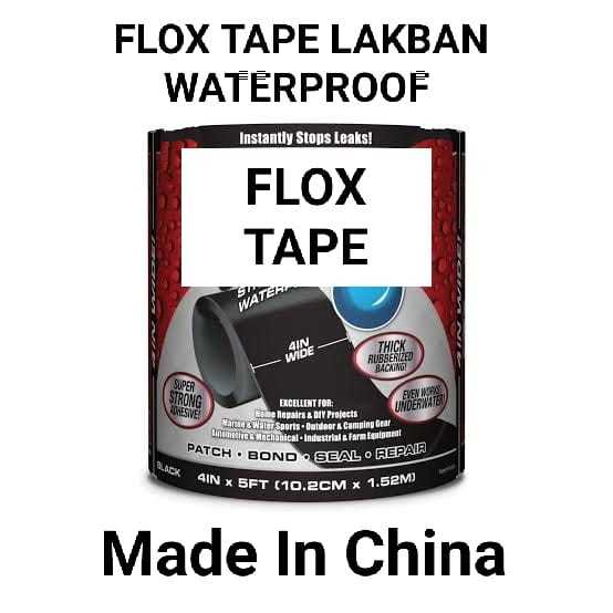 FLOX TAPE 4&quot; INCH ISOLASI LAKBAN WATERPROOF Rubberized SEAL TAPE