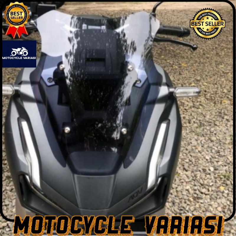 Visor Windshield ADV 150 Pendek model Ocito Sporty Rayben Clear Hitam