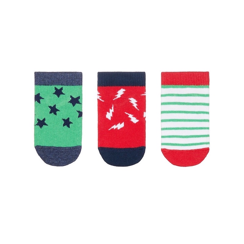 Mothercare flash trainer socks 3 pack-Set kaos kaki anak laki-laki
