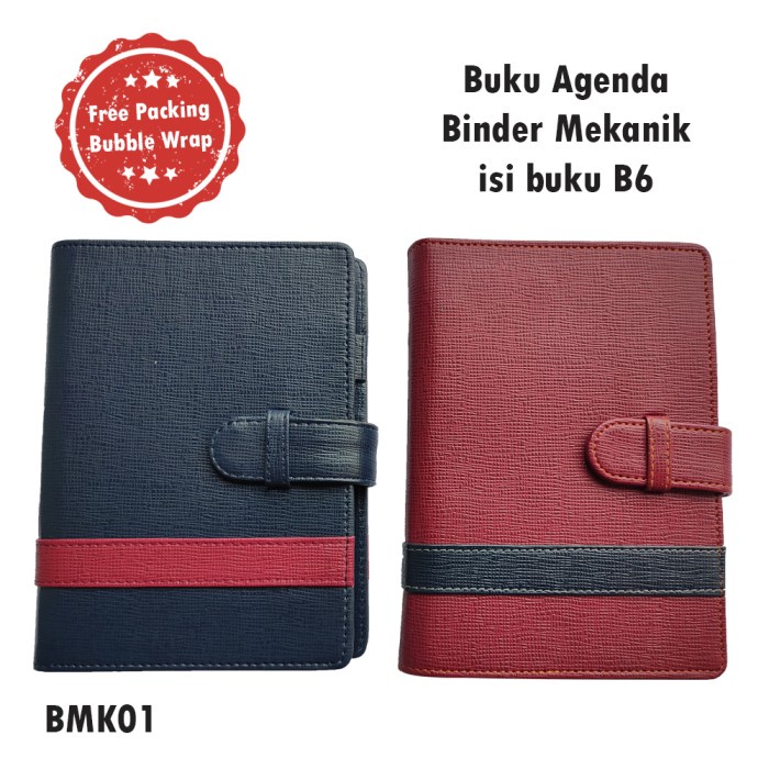 

[RESTOCK] Buku Agenda Kerja Binder Mekanik Cover Kulit Size Buku B6 BMK01 - Maroon
