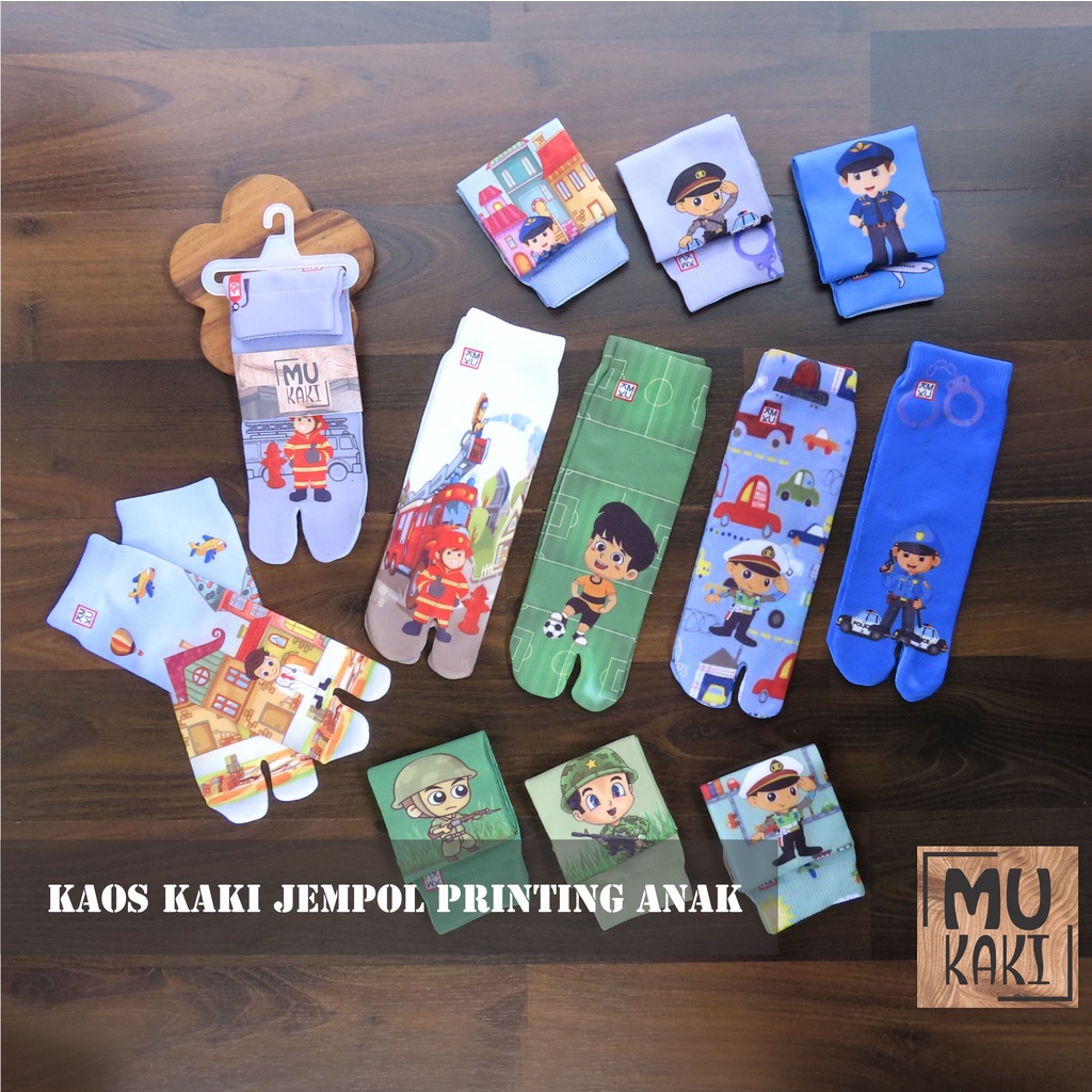 Kaos Kaki Jempol Anak Printing Karakter Murah Mukaki V