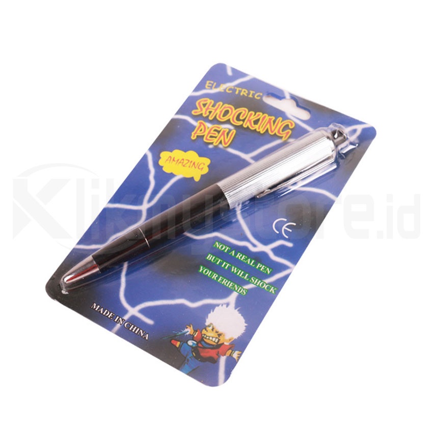 Electric Shock Pen Pulpen Setrum Kejut Listrik Mainan Prank Pena Toys