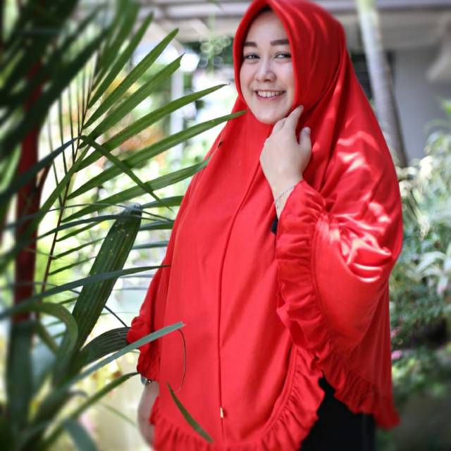 HIJAB Jilbab kriwil hijab kerut super jumbo pet anthem