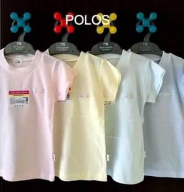 Short Tee Libby Atasan Baju Kaos Oblong Pendek Rib Tipis Polos Warna Putih Anak Bayi BACA KETERANGAN-2