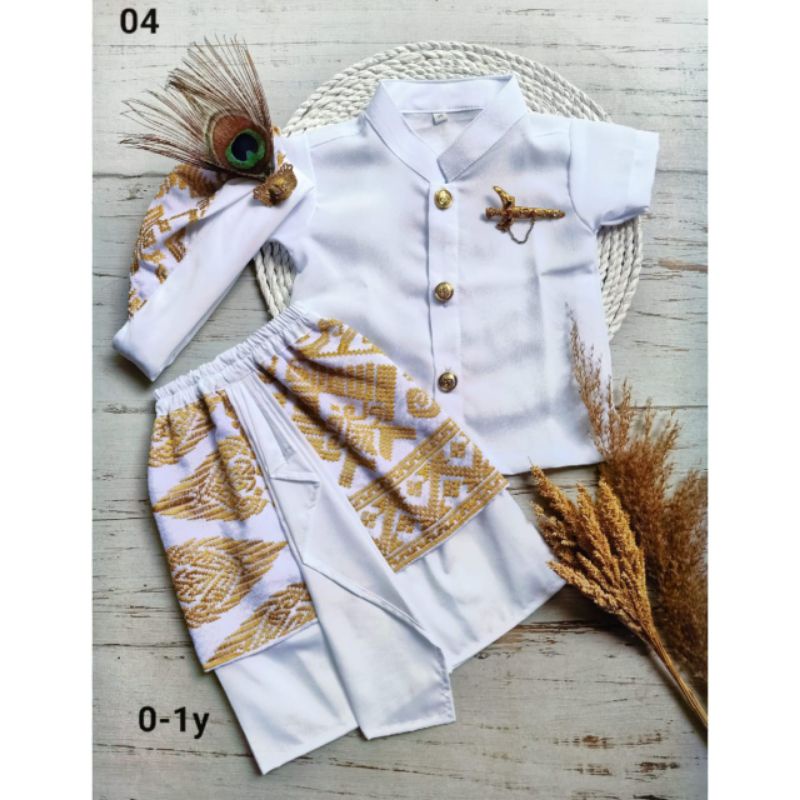 BAJU ANAK COWOK BALI KAMEN UDENG BALI UMUR 0-1 TAHUN (BAJU, KAMEN UDENG)