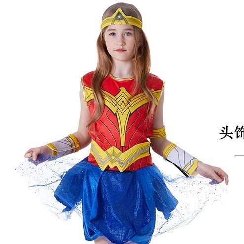 Kostum Anak Wonder Woman Komplit Premium Costume Halloween Cosplay