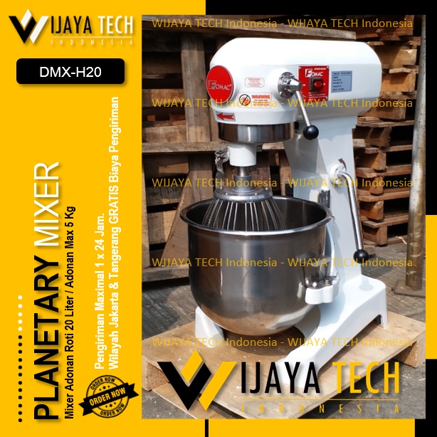 Planetary Mixer 20 Liter FOMAC DMX-H20 Mixer Adonan Roti 20L Stand Mixer 20 L Dough Mixer