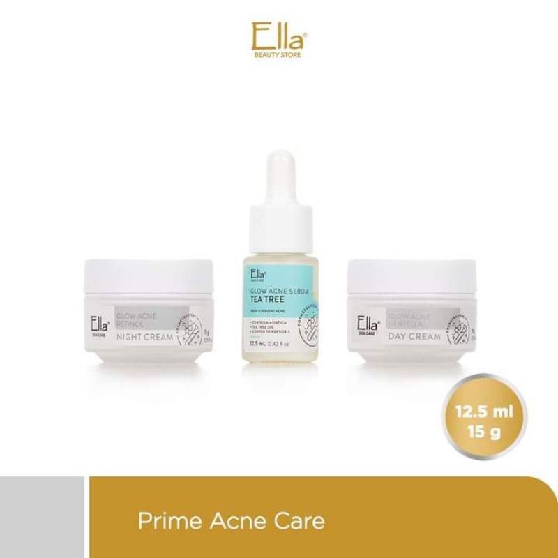 Ella skin care Prime acne care, paket cream untuk punggung