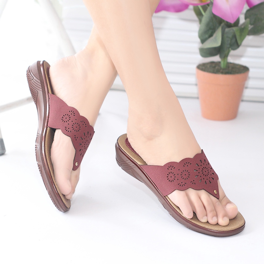 Sandal Jepit Laser Wanita Casual Teplek Sendal Cewek LS01