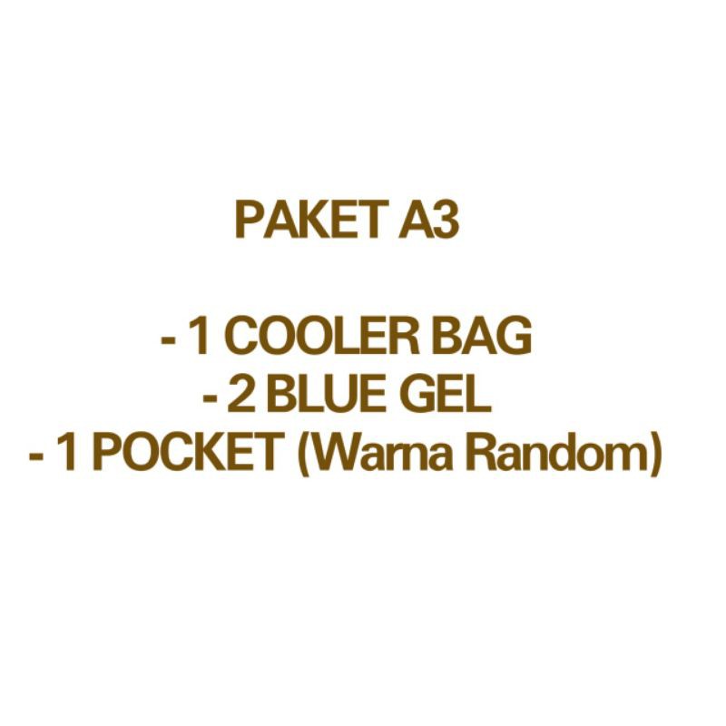 PROMO PAKET A3 , COOLER BAG ARGEN + 2 BLUE GEL + 1 POCKET s1