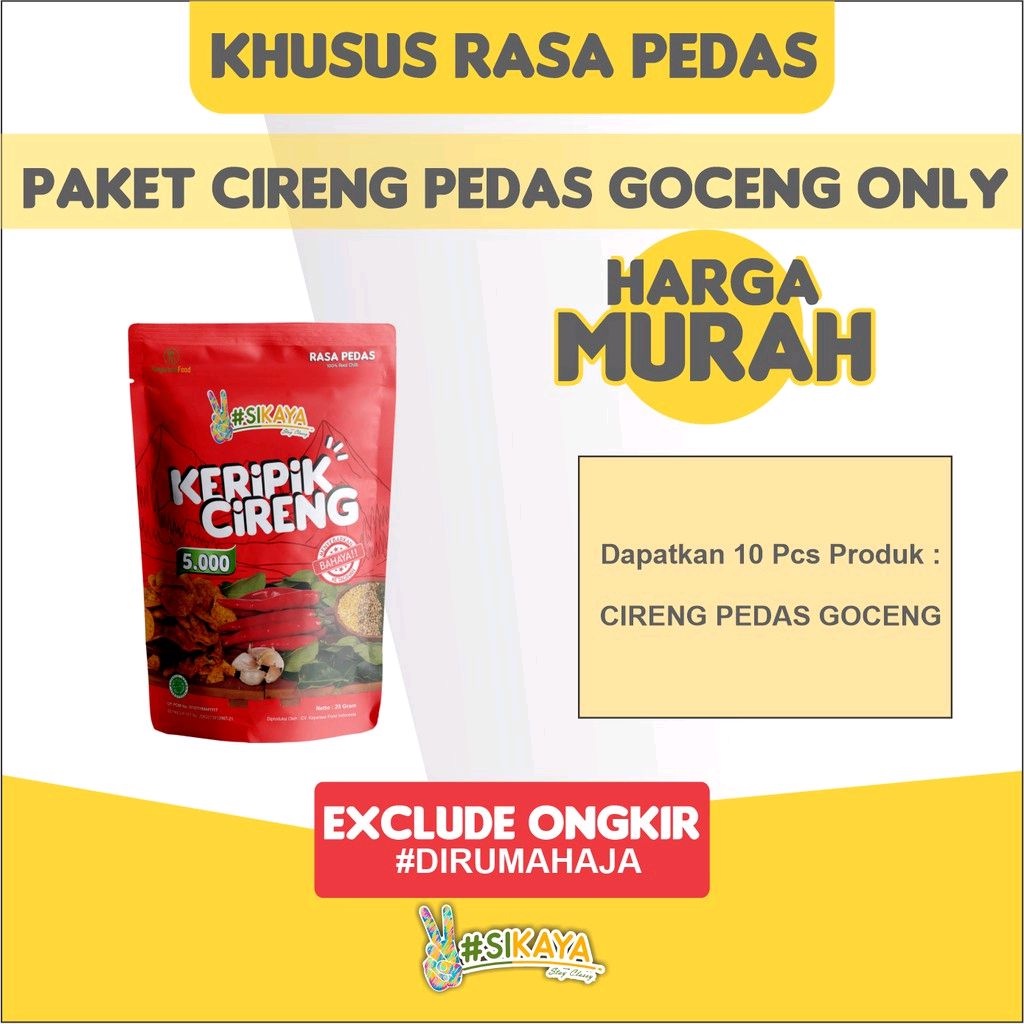 

PAKET KERIPIK CIRENG PEDAS GORENG Only (25Gram) PROMO HEMAT