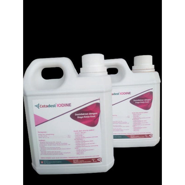 CETADEST IODINE DISINFEKTAN DISENFEKTAN DESINFEKTAN PEMBASMI VIRUS KUMAN DAN BAKTERI 1 LITER